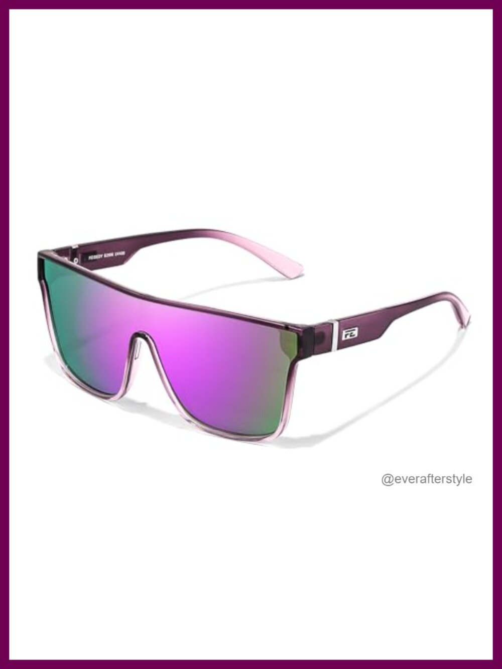 Oversized Square Sunglasses Mirror Lens UV400 Full Frame Shield